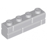 Light Bluish Gray Brick, Modified 1 x 4 with Masonry Profile
