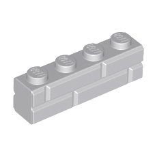 Light Bluish Gray Brick, Modified 1 x 4 with Masonry Profile