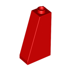 Red Slope 75 2 x 1 x 3 - Hollow Stud