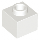 White Brick, Modified 1 x 1 x 2/3 with Open Stud