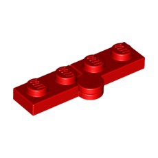 Red Hinge Plate 1 x 4 Swivel Top / Base Complete Assembly