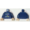 Torso Collared Shirt, Rainbow 'LOVE IS LOVE' Pattern / Dark Blue Arms / Light Nougat Hands