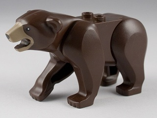 Bear with 2 Studs on Back and Dark Tan Muzzle Pattern