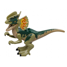 Dinosaur Dilophosaurus with Olive Green Head, Arms, and Legs