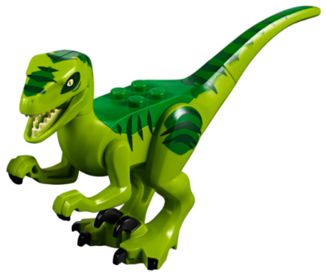 Dinosaur Raptor / Velociraptor with Green Back