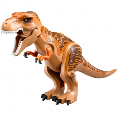 Dinosaur Tyrannosaurus rex with Dark Orange Back and Dark Brown Markings