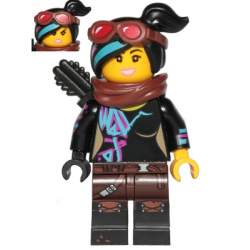 Lucy Wyldstyle with Black Quiver, Reddish Brown Scarf and Goggles, Open Mouth Smile / Angry